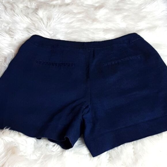 Womans White House Blue Linen  4  Chino Shorts‎ W 24 x 13 L - Picture 4 of 5